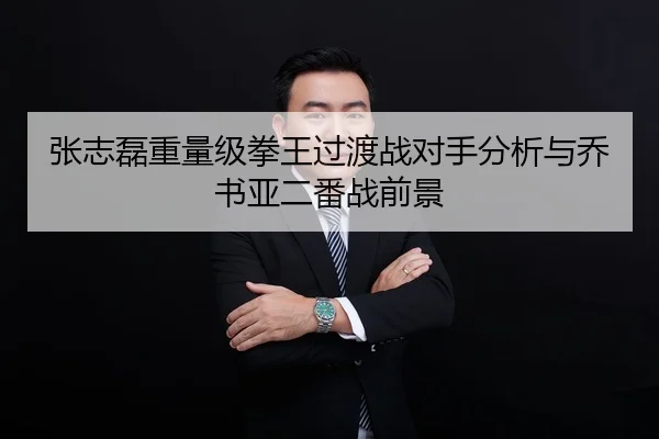 张志磊重量级拳王过渡战对手分析与乔书亚二番战前景